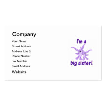 I'm a big sister (purple bunnies) business card