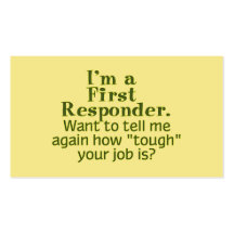 I'm a First Responder... Business Card