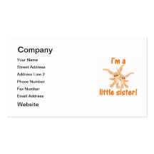 I'm a little sister (orange bunnies) business card template