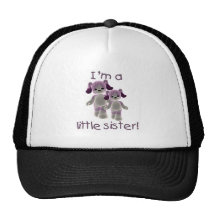 I'm a little sister (purple puppies) mesh hat
