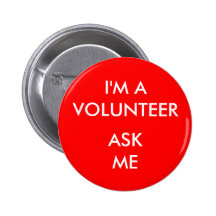I'm A Volunteer Ask Me Red Badge Event Button