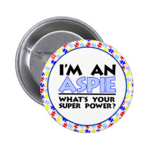 I'm An Aspie Pinback Buttons