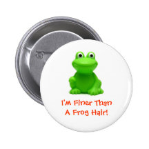 I'm doing just fine! pinback button