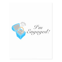 I'm Engaged (Diamond Engagement Ring Box) Postcards
