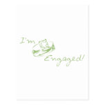 I'm  Engaged (Green Diamond Ring) Postcard