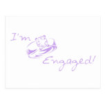 I'm Engaged (Purple Diamond Ring) Postcards