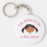 Im going to be a big sister - black hair dark skin key chain