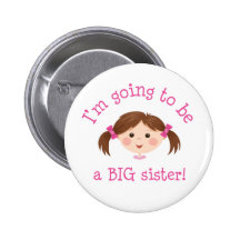Im going to be a big sister - girl with brown hair pins