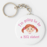 Im going to be a big sister - red hair keychain