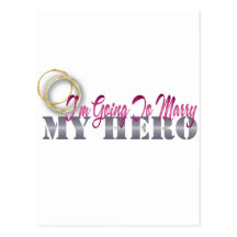 im going to marry my hero post card