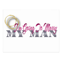 im going to marry my man postcards