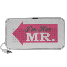 I'm Her Mr. (Hot Pink Arrow) iPod Speakers
