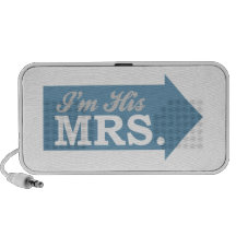 I'm His Mrs. (Blue Arrow) iPhone Speakers