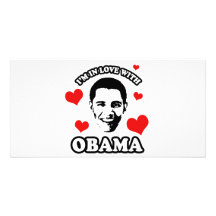 I'm in love with Obama Personalised Photo Card