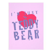 I'm just a teddy bear personalized invite