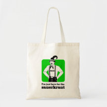 I'm Just Here for Sauerkraut Oktoberfest Shirt Canvas Bags