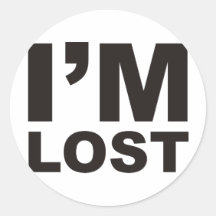 I'm Lost Products & Designs! Round Stickers