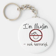 I'm Muslim - not terrorist Keychain