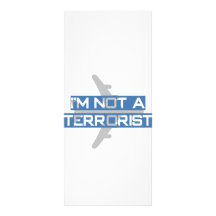 I'm not a terrorist full colour rack card