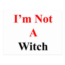 I'm not a witch postcards