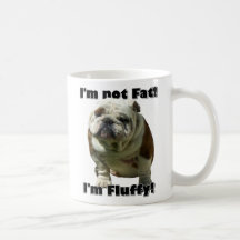 I'm not fat Bulldog mug