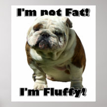 I'm not fat bulldog poster