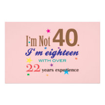 I'm Not Forty - Funny Birthday Gift Customised Stationery