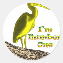 Im number one round sticker