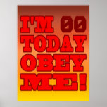 I'm - Obey Me! Funny Customise Birthday Template Print
