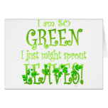 I'm so green greeting cards