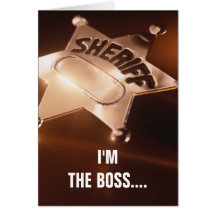 I'M THE BOSS GREETING CARDS