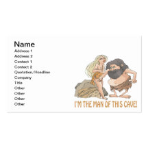 Im The Man Of This Cave Business Card Template