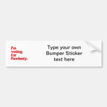 I'M VOTING FOR PAWLENTY BUMPER STICKER