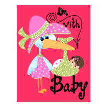 I'm With Baby Post Card