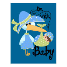 I'm With Baby Post Cards