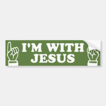 I'm With Jesus Bumper Stickers