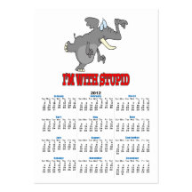 im with stupid funny pointing elephant business card template