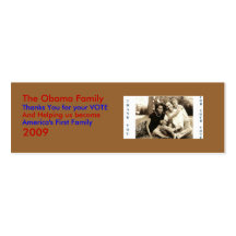 image0-6, The Obama Family, Thanks... - Customised Business Card Template