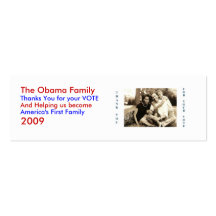image0-6, The Obama Family, Thanks You for your... Business Card Templates