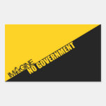 Imagine No Government Rectangle Stickers