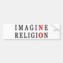 Imagine No Religion Bumper Sticker