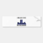Imagine Twin Towers sillouette Bumper Sticker