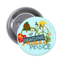 Imagine World Peace Button