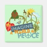 Imagine World Peace Fridge Magnets