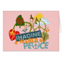Imagine World Peace Greeting Card