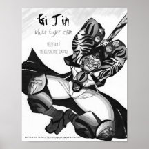 img012, Gi Jin , white tiger clan, The Cowboy t... Poster