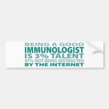 Immunologist 3% Talent Bumper Sticker