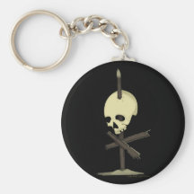 Impaled Skull Keychain