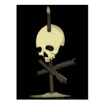 Impaled Skull Postcard