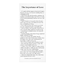 Importance of Love Prayer Card Rack Cards
